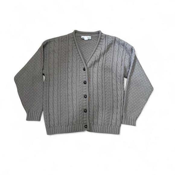 White Stag Sweaters - Vintage White Stag 100% acrylic cable knit cardigan
